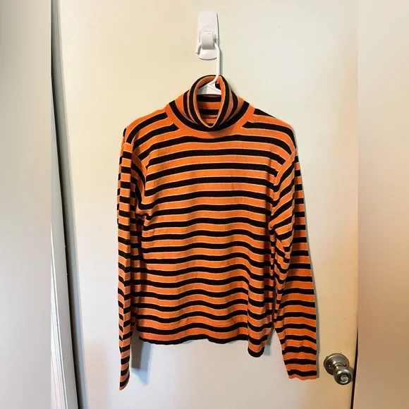 NWT Marni Uniqlo 100% Cashmere Striped Turtleneck Sweater Sz M - Picture 5 of 14